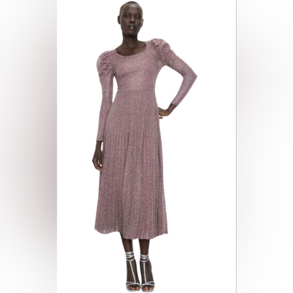 Zara Burgandy Dress Size S - Picture 1 of 5